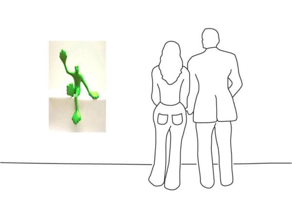 Rosalie - Flossi Gross VI sitzend, rechts Hallo, Grün Rosalie - Flossi Gross VI sitzend, rechts Hallo, Grün