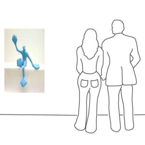 Flossi Gross VI sitzend, rechts Hallo, Hellblau – Bild 3