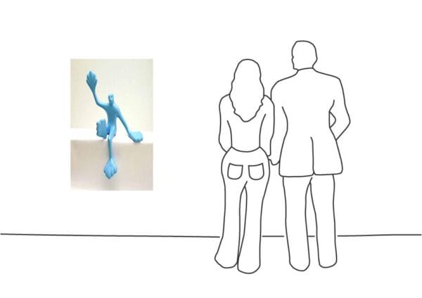 Rosalie - Flossi Gross VI sitzend, rechts Hallo, Hellblau Rosalie - Flossi Gross VI sitzend, rechts Hallo, Hellblau