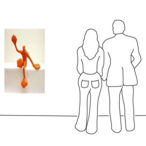 Flossi Gross VI sitzend, rechts Hallo, Orange – Bild 3