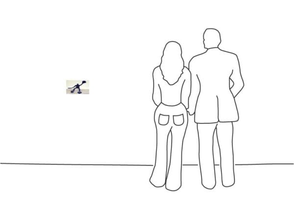 Rosalie - Flossi Klein V sitzend, links Hallo, Dunkelblau