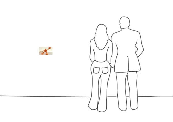 Rosalie - Flossi Klein V sitzend, links Hallo, Orange