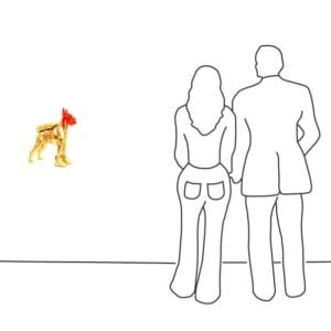 Cloned bronze Bulldog with Bottle Water – Bild 3