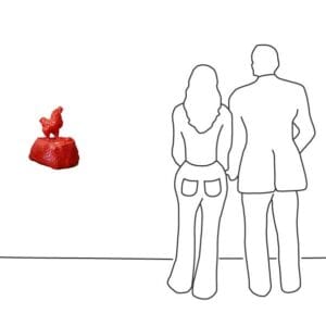 Cloned red Chicken on a Rock – Bild 3