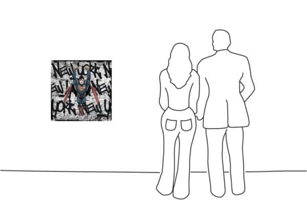 Diverse Künstler - Heather Fazzino - Superman Monochrome Pow NYC Diverse Künstler - Heather Fazzino - Superman Monochrome Pow NYC